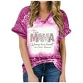 thumbnail image 2 of EQWLJWE Mama Shirts Women Letterl Mom T-Shirt Funny Graphic Tee Letter Print Short Sleeve Tops, 2 of 5