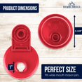 thumbnail image 4 of Cold Brew Coffee Maker Kit: Wide Mouth Mason Jar with Screw Top Lid, Stainless Steel Filter for Delicious Brewed Coffee, Infused Tea, Alcohol - 1 Quart 32 oz Old Glory Red, 4 of 7