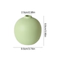 thumbnail image 3 of Xecvkr Round Faux Ceramic Vase Modern Decor Tabletop Shelf Centerpiece Shatterproof Lightweight Easy Clean Plastic Functional Planter 1pcs Green, 3 of 6