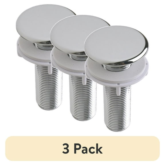 (3 pack) Danco 1-3/4 inch Rust Resistant Plastic Kitchen Sink Hole Cover in Chrome, 3" Height (89344)