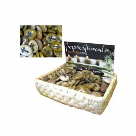 Shredder Counter Display - Inspirational Zen Stones Engraved with Cross Counter Top Display