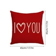 thumbnail image 2 of FastXmas Valentines Pillow Covers 18x18 Inch Red White Heart Throw Pillow Covers Invisible Zipper Love Be Mine Cushion Case Decor for Holiday Farmhouse Anniversary Wedding Home Sofa Couch, 2 of 6