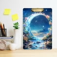 thumbnail image 2 of FORMRS Acrylic Clipboard with Low Profile Clip Standard A4 Letter Size, 12.5" x 9", Floral Moon, 2 of 8