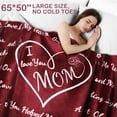 thumbnail image 6 of Gifts for Mom, Gifts for Mothers Day, Soft Flannel Throw Blankets Anniversary Birthday Gift for Mom from Daughter Son, I Love You Mom Blanket 65" x 50"-Red, 6 of 6