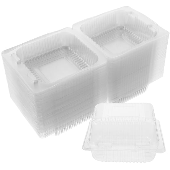 IBASETOY Plastic Dessert Boxes for Storage Transparent Bakery Boxes and 100pcs