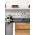 thumbnail image 2 of InHome Neutral Vega Peel & Stick Embossed Tile Backsplash, 2 of 6
