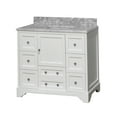 thumbnail image 5 of Madison 42" Bathroom Vanity with White Cabinet and Carrara Marble Top, 5 of 6