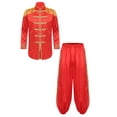 thumbnail image 3 of iiniim Tenues de Fête Rétro Disco Musicale Rave pour Hommes Costume Sergent Pepper Vestes avec Pantalon Ensemble Rouge TG, 3 of 7