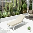 thumbnail image 6 of Pakunoda Chaise Lounge Cushions 80" x 26" x 4" Outdoor High-Density Foam Patio Furniture Lounger Replacement Cushions with Zipper Ties Water-Resistant for Pool, Cream, 6 of 7