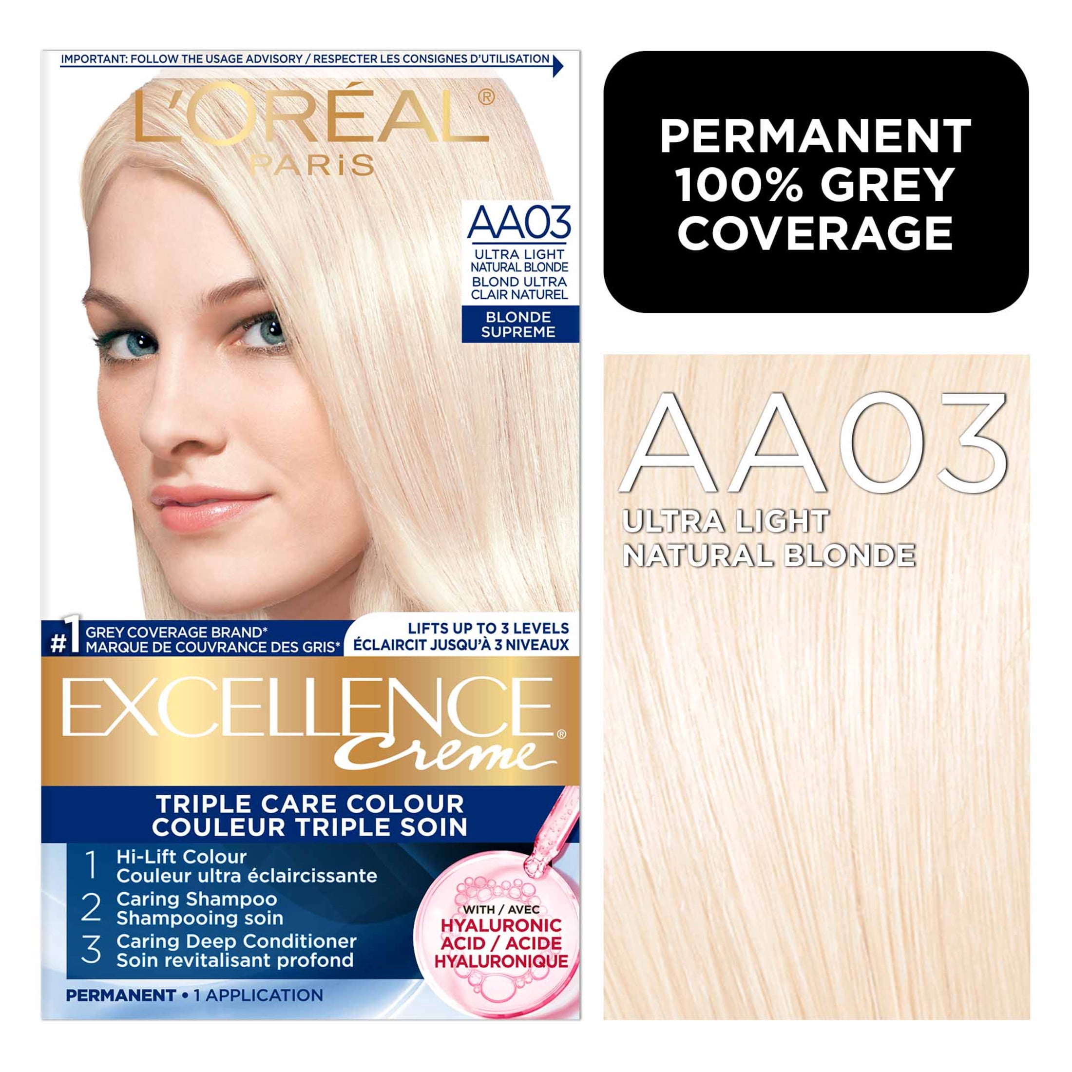 L'Oréal Paris Excellence Crème Coloration Cheveux, Coloration Permanente à l'Acide Hyaluronique