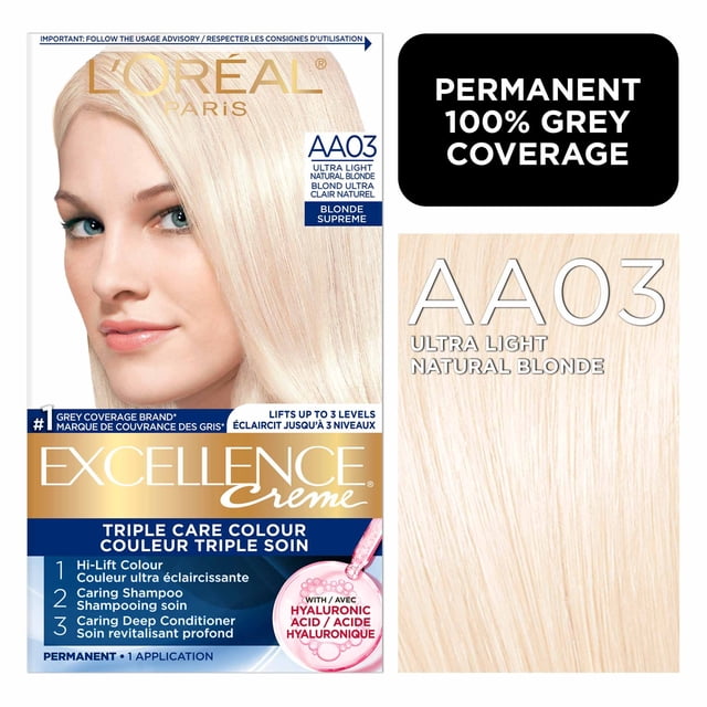 L'Oréal Paris Excellence Crème Coloration Cheveux, Coloration Permanente à l'Acide Hyaluronique