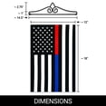 thumbnail image 2 of G128 Combo Pack Garden Flag Hanger 14IN & Garden Flag Thin Blue Red Line 12x18IN Printed 150D Polyester, 2 of 9