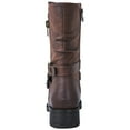thumbnail image 5 of GLOBALWIN Women's Fall Fashion Biker Boots Mid Calf Boots for Women Brown 5.5M, 5 of 7