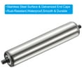 thumbnail image 3 of Uxcell Stainless Steel Gravity Conveyor Roller Transmission Galvanized End Silver 5"x14", 3 of 5