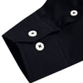 thumbnail image 7 of LIIPEE Men Shirts Father's Day Gifts Casual Button Down Collar Tab Long Sleeve Solid Color Ribbed Button Up Shirts Male Single Yoke Regular Breathable Fashion Versatile Tops With Pocket,XXXXXL, 7 of 7