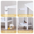 thumbnail image 5 of LELELINKY 6-Tier Tall Wooden Bookshelf with Storage, Industrial Modern Bookcase for Small Spaces, Living Room, White, 5 of 7
