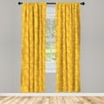 thumbnail image 4 of Ambesonne Fruit Window Curtains, Juicy Mandarin Slices Pattern, Each 28" W x 95" L, Marigold Pale Orange, 4 of 4