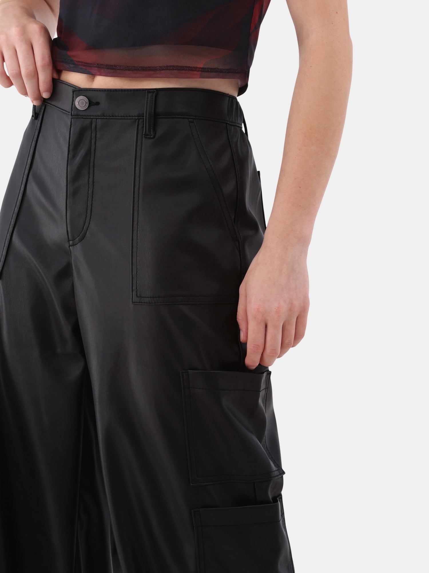 No Boundaries Cargo Wide-Leg Pants, 31.5'' Inseam, Women's and Women's Plus