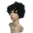thumbnail image 6 of Teissuly Women's Curly Wave Hair Wigs Wavy Short Wig None Lace Wig Black, 6 of 8