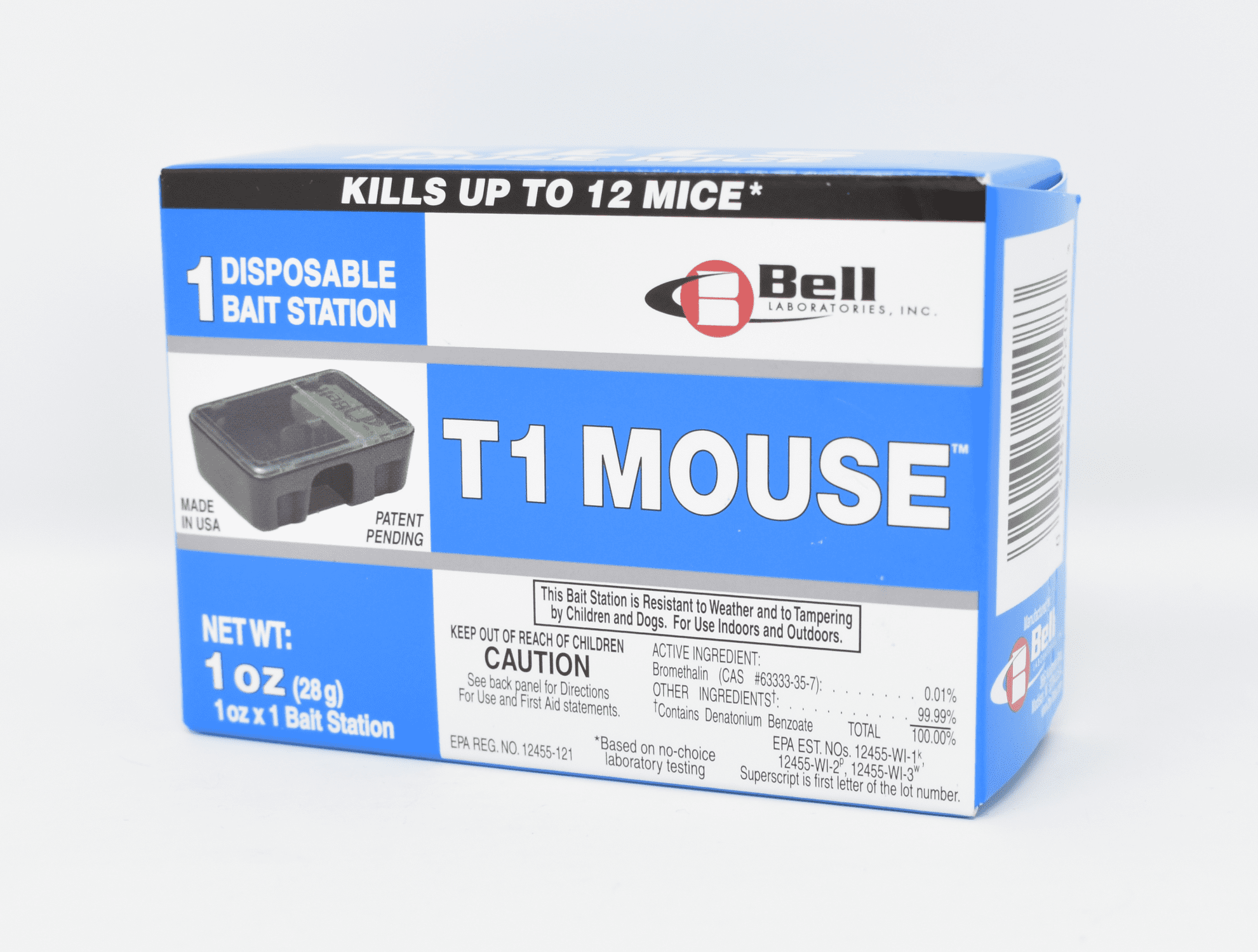 T1 Mouse Disposable Bait Station- 1 Case (24 Bait Stations) by Bell Laboratories
