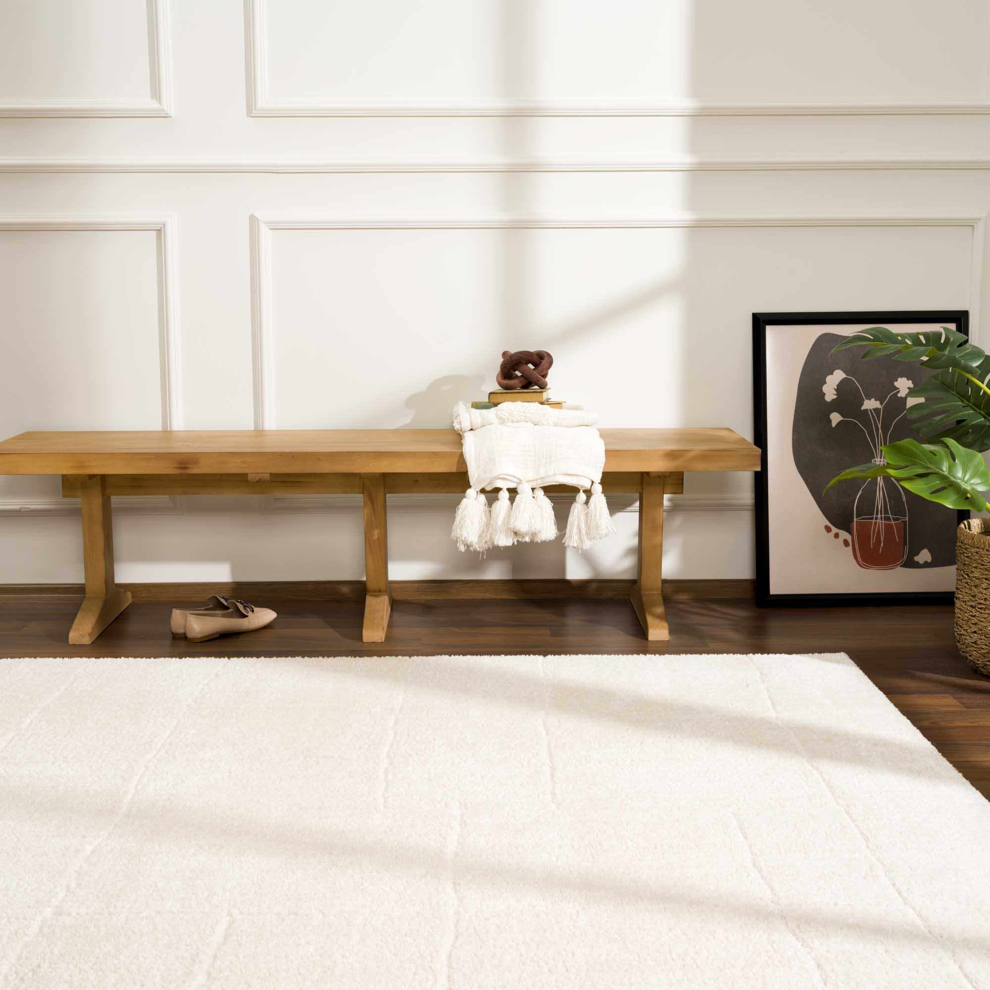 Hauteloom Koume Living Room, Bedroom Area Rug - High Pile - 6'7" x 9'