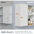 thumbnail image 4 of Laundry Room Wall Cabinet with Adjustable Shelf,Wall Mounted Kitchen Cabinets with Two Shaker Doors,Upper Storage for Laundry Room, Bathroom, Kitchen 30”W X 12" D X32 H, 4 of 8