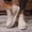 Beige, variant on Women's Slip On Breathable Walking Shoes, Double Zipper High Top Casual Design with Cushion Sole, Trendy Sneakers for Daily Leisure Gift