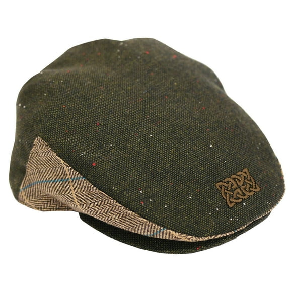 Patrick Francis Kids Green Tweed Celtic Knot Flat Cap