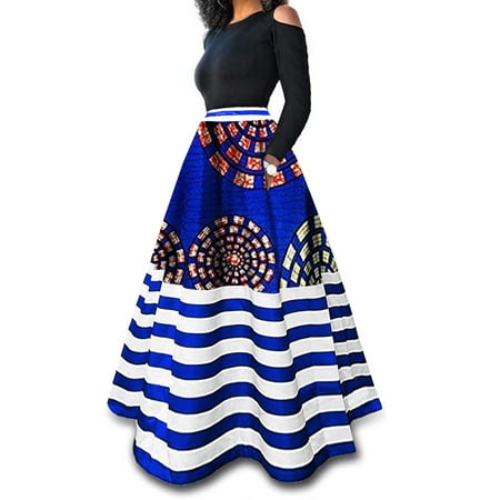 Ladies Fashion A-line Skirt - Women Sexy Striped Print Slim A-Line Skirts