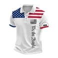 thumbnail image 4 of Golf Polo Shirts for Men America 250 Flag Print Quick Dry Short Sleeve Performance Golf Shirts Moisture Wicking Polo Shirts, 4 of 4