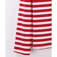 thumbnail image 3 of Mialoley Femmes Rouge Blanc à Rayures Casual Tops Manches Longues Col Rond Ample Chemise, 3 of 5