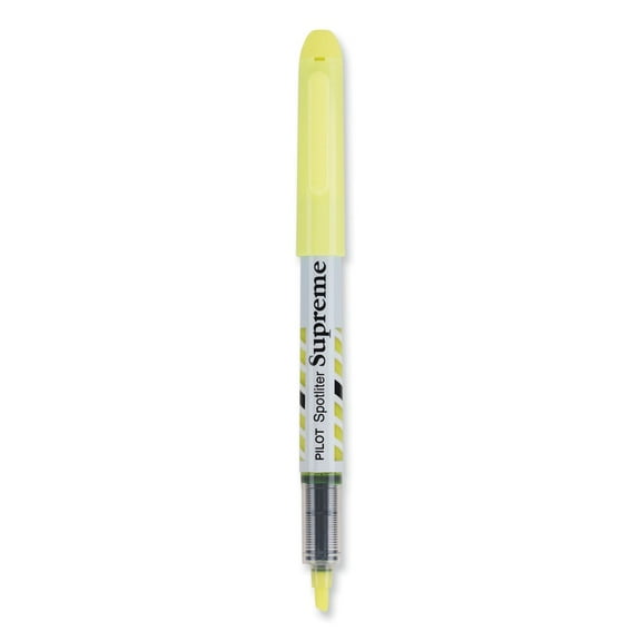 Pilot 16008 Chisel Tip Spotliter Supreme Highlighter - Fluorescent Yellow Ink, Yellow/White Barrel (1-Dozen)