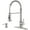 Stainless Steel, variant on Black Kitchen Faucets with Sprayer, Stainless Steel Sink Faucet Single Handle with Deck Plate, Commercial Classic Spring Faucet for Kitchen Sink, Bar & Prep Sinks, Laundry RV Camper