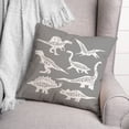 thumbnail image 2 of Creative Products Dino Names White and Gray 16x16 Spun Poly Pillow, 2 of 2