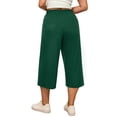 thumbnail image 7 of Gleelist Women's Plus Size Capri Pants Stretchy Wide Leg Summer Drawstring Elastic Waist Lounge Pants With Pockets XL-5XL, 7 of 7