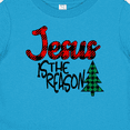 thumbnail image 4 of Inktastic Christmas Jesus is the Reason with Green Plaid Tree Boys or Girls Baby T-Shirt, 4 of 5