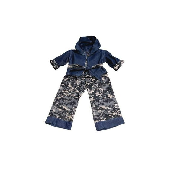 Troy x London boys denim and camouflage set Size 18mos to 24mos