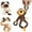Cow+Monkey+Bear, variant on Deago Dog Squeaky Toys Stuffed Plush Dog Chew Toys Durable Cute Monkey Dog Toys for Small Medium Large Dogs Puppy Pet Toys for Teething