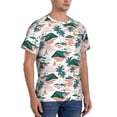 thumbnail image 4 of Yiaed Hawaii Palms Print Mens Short Sleeve Tight Fit T-Shirt, Crewneck Casual Tee-XX-Large, 4 of 5
