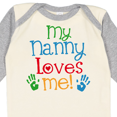 thumbnail image 4 of Inktastic My Nanny Loves Me Grandson Boys or Girls Long Sleeve Baby Bodysuit, 4 of 5