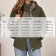 thumbnail image 3 of Alkepwun Detachable Hooded Jackets for Women Plaid Lining Inside Hood and Cuffs Zip Up Snap Button Loose Fit Casual Jacket with Pockets for Daily Wear Outdoor Activities, 3 of 7