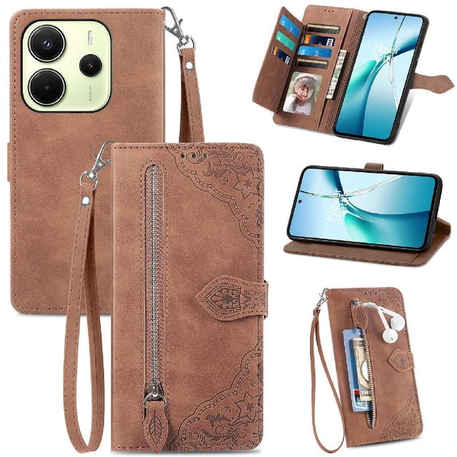 Funda billetera anti-golpes para GANGXUN Xiaomi Redmi Note14 4G , ideal para día a día y trabajo