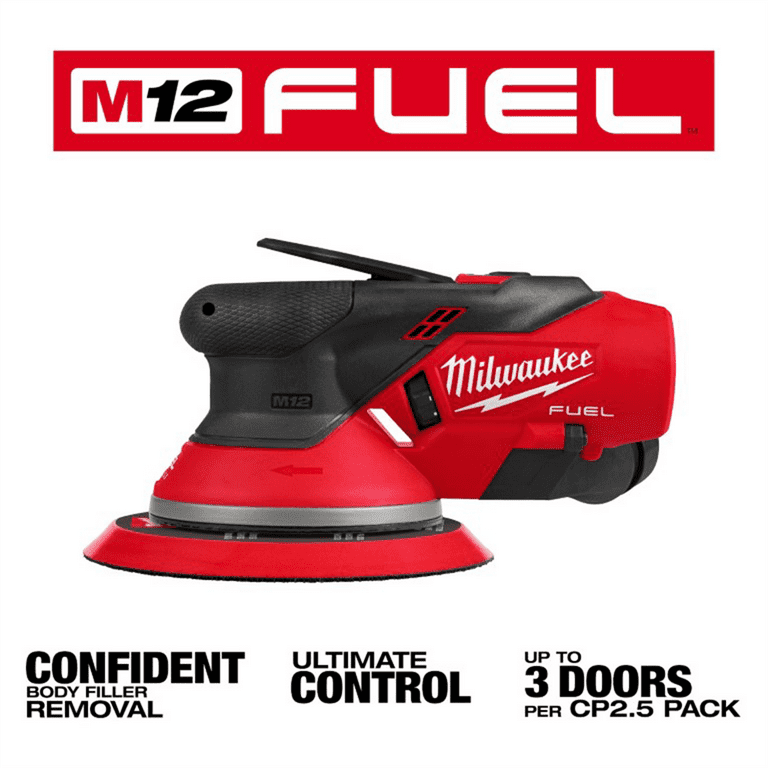 Milwaukee 2585-20 M12 FUEL 6-Inch Random Orbital Sander Variable