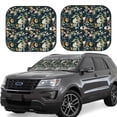 thumbnail image 1 of Balery Watercolor Floral Parasol para parabrisas de coche de 2 piezas | Parasol plegable para parabrisas delantero de coche para la mayoría de sedanes-Small, 1 of 6
