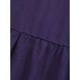 thumbnail image 3 of Liacowi Women's Cotton linen Pleated Big Hem Long Skirts Juniors Solid Color Elastic Waist Maxi Skirt Casual Daily Wear, 3 of 6