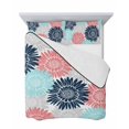 thumbnail image 7 of Quilts King Size Bedding Set, Pink Blue Grey Sunflowers Lightweight Quilted Comforter, Boho Retro Floral Rustic Blossom Reversible Bedspread Coverlet with Pillow Covers for All Season, 96" x 106", 7 of 7