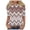 Brown, variant on Towmus Women's Casual 3/4 Sleeve T-Shirts Round Neck Graphic Printed Tunic Tops Basic Tees Blouses