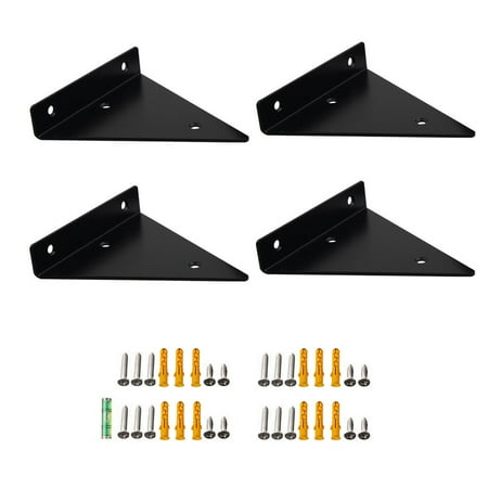 

4pcs Corner Brace Shelf Bracket Floating Storage Support Heavy Duty Hardware