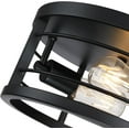 thumbnail image 6 of 12"W 2-Light Flush Mount Ceiling Light Fixture, Industrial Vintage Ceiling Light for Kitchen Bedroom, Matte Black, 6 of 7