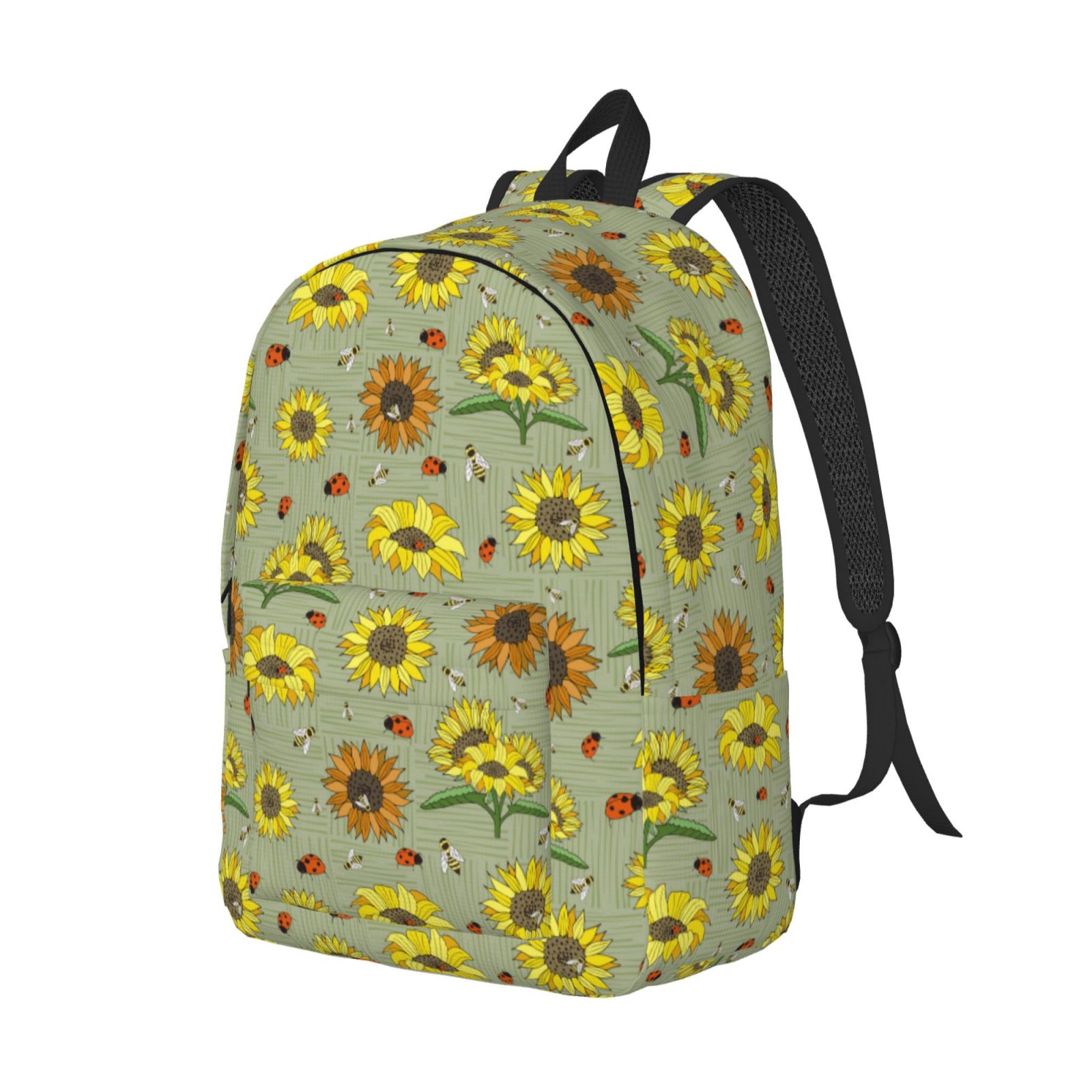 Casual Women\'s Canvas Backpack in Sage Green & Light Blue Sage Green Backpack - Etsy main image 2
